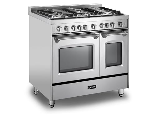 Verona VPFSGG365DSS 36 Inch Prestige Series Freestanding Gas Range With Double Oven 5 Sealed Burners Oven Racks And Cast-Iron Grates In Stainless Steel thumb #3
