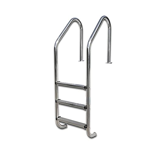 Escalera para piscina con 3 peldaños de acero inoxidable