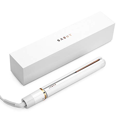SABUY Professional 1 Inch Flat Iron, Ceramic Hair Straightener with Dual Voltage,Rotary Switch