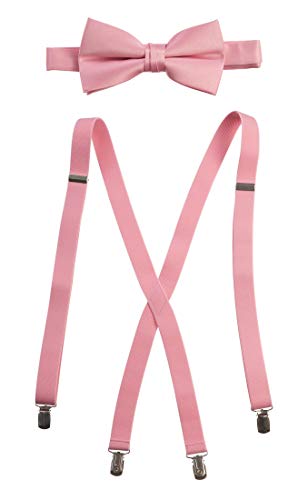Tuxgear Boys Pretied Bow Tie and Suspender Set Combo, 30” Boys, Ballet (30