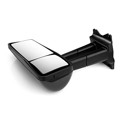 High Soar Black Door Mirror Assembly For Kenworth T680 T880, Replacement Mirror For Kenworth T680, Heated & Motorized, Driver / Left Side #TOP4