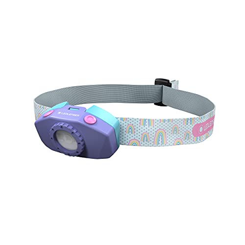 Ledlenser KidLED2 Lampe frontale LED pour enfants, Motif Licorne, Alimentée par piles, 40 lumens, Idéale pour le camping, les promenades noctures et les explorations...