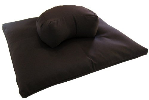 Buckwheat Crescent Zafu and Zabuton Meditation Cushion Set (2pc)