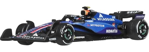 Image of Hot Wheels 1:64 Scale Premium Race Team Williams - Driver 1 Die-Cast Formula 1 Collectible Toy Race Car with Real Riders Tires & Metal /Metal Body & Chassis