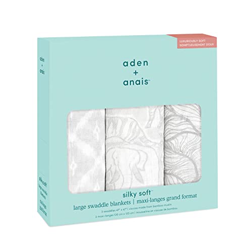 Image of aden + anais Silky Soft Swaddle Blanket, Boutique Muslin Blankets for Girls & Boys, Baby Receiving Swaddles, Ideal Newborn & Infant Swaddling Set, Perfect Shower Gifts, 3 Pack, Culture Club