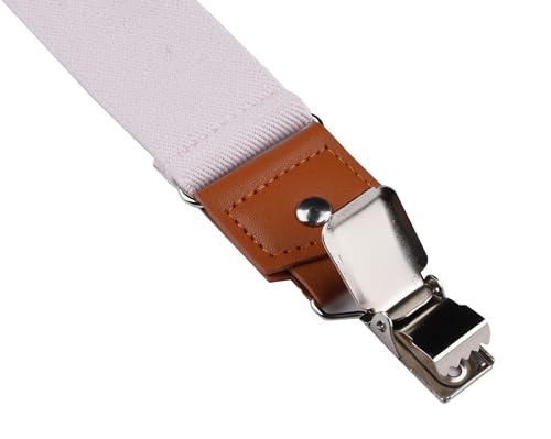 Image of Suspenders for Men Y Back Adjustable Elastic with Strong Clips 47 Inches