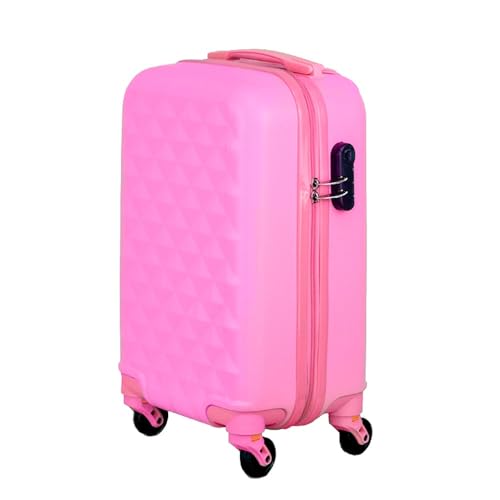 Mala de Bordo em ABS Com 4 Rodas 360 - Inglaterra (Rosa Bebe)