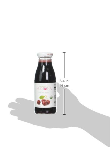Image of Pomona Organic Pure Tart Cherry Juice, Cold Pressed, Non-GMO, No Sugar Added, Not from Concentrate, Gluten Free, Kosher Certified, Preservative Free,8.4 Fl Oz (Pack of 24)