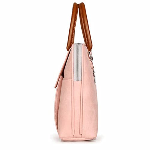 Women's Handbags Women's Business Briefcase Computer Bags Ladies Large Capacity Waterproof Briefcase Handbag(Pink)2