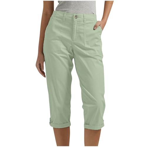 Capri stretch doux coupe droite WWricotta avec poches boutons confort