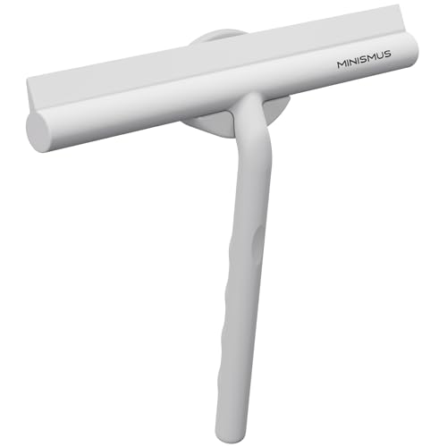 Minismus Raclette de Douche pour Douche, Salle de Bain, carrelage, Miroir, fenêtre, Support magnétique sans perçage, Autocollant, Design Moderne élégant...