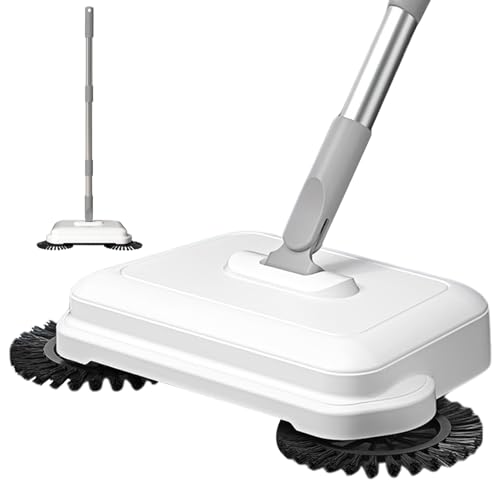 NIDONE Fußbodenkehrmaschine, 2-in-1 360 ° rotierende Handscheibe,...