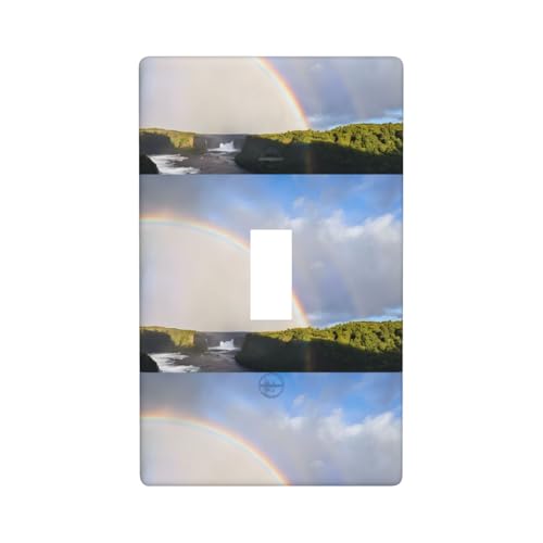 Placas de pared decorativas con gráficos de las Cataratas del Niágara, cubierta de interruptor de luz de palanca única