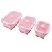 KUIDAMOS Bento/pojemnik na żywność, lodówki pudełko na lunch zestaw Bento pudełko na lunch silikonowe składane 500/800/1200 ml kuchenki mikrofalowe do posiłku w podróży (różowy)