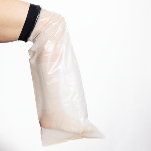 Waterproof Leg Cast Cover for Showering, Reusable Adult Child Leg Cast Protector, Cast Covers for Shower Leg, Cast Bag for Shower, Cast Cover for Showering Legs (Adult Slim, Half Leg)