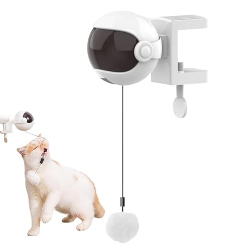 Samuliy Juguetes de ejercicio para gatos | Divertidos juguetes de enriquecimiento para gatos | Juguete de bola para gato colgante interactivo juguete de levantamiento de gatitos, bolas oscilantes
