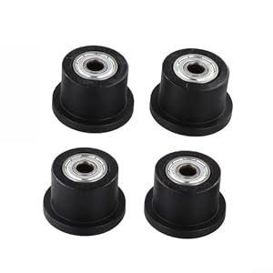 Rudermaschinen-Sitzrollen, 4 Stück, Nylon-Ruderrad-Ersatz mit 8 mm Öffnung, verschleißfeste Fitness-Ruder-Gleiträder für leises reibungsloses Gleiten, Fitnessgeräte-Teile