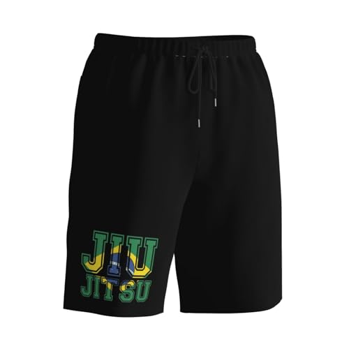 Flag BJJ Tee Brazilian Jiu Jitsu Men's Quick-Dry Board Shorts 7" - Swim Trunks Summer Hawaii Beach2