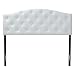 Baxton Studio Wholesale Interiors Myra Modern and Contemporary Faux Leather Upholstered Button-Tufted Scalloped Headboard, Queen, White