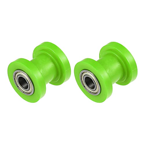 Tendeur de chaîne 10mm en caoutchouc vert X AUTOHAUX pour moto et vélo de route x2