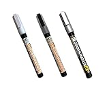 GSI Creos Gundam Marker 3 Types Set Clear Gloss, Clear Matte, Gundam Plated Silver With Kanji LOVE Sticker, 7.87 x 0.39 x 2.36 in