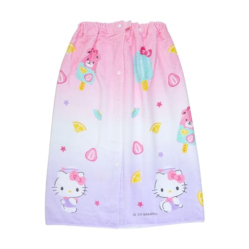 Sanrio Hello Kitty Wrap Towel, 27.6 inches (70 cm), Kitty-chan hello kitty 27.6 x 45.3 x 0.4 inches (70 x 115 x 1 cm), Character SANRIO 004588