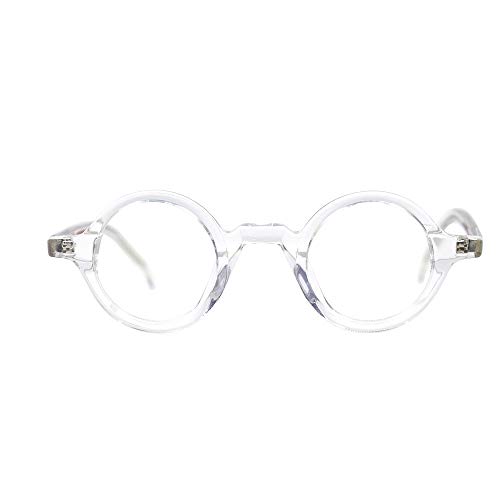 Image of Hand Made Small Vintage Round Eyeglass Frames Full Rim Acetate Glasses B002