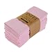 INFEI Soft Solid Color Linen Cotton Dinner Cloth Napkins - Set of 12 (40 x 40 cm) - for Events & Home Use (Pink)
