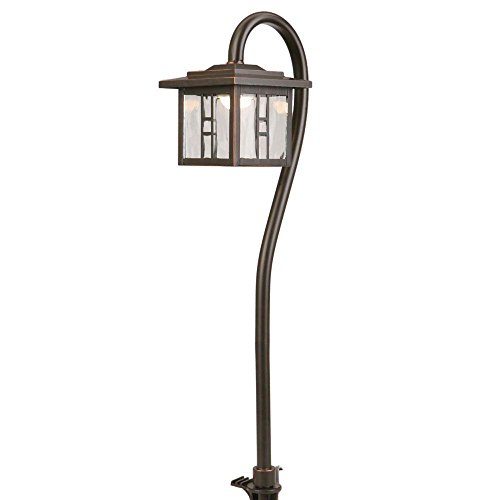 Limited Discount Hampton Bay Low-Voltage Oil-Rubbed Bronze Outdoor Integrated LED Tiffany Style Path Light