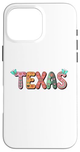 Cute Vintage Boho Texas State Floral Bubble Women and Girls �X�}�z�P�[�X iPhone 16 Pro Max �p