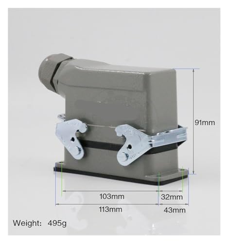 Conector pesado H16B-HE-016-1 con 16 pines Top line miniatura 7