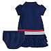 adidas baby-girls 2-Piece Short Sleeve Ruffle Polo World Cup Dress Set, Dark Blue, 18M
