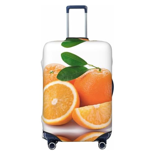 Orange Print Luggage Suitcase Cover Protector Luggage Washable Covers With Concealed Zipper