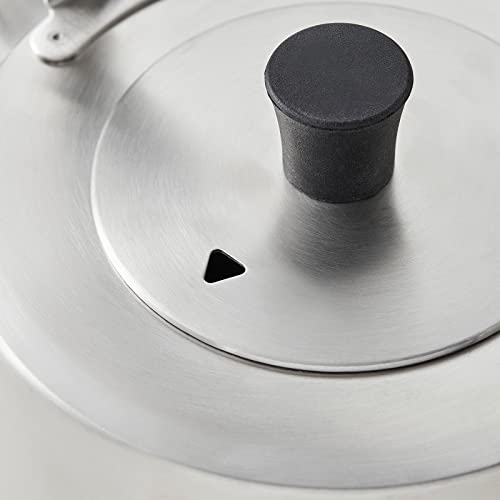 Dr.hows Deluxe Stainless Steel Tea Kettle Mini Stovetop 1.5L, Folding Silicone Ergonomic Handle, Easy To Clean, Small Teapot, Water Boiler For Tea, Coffee #TOP1