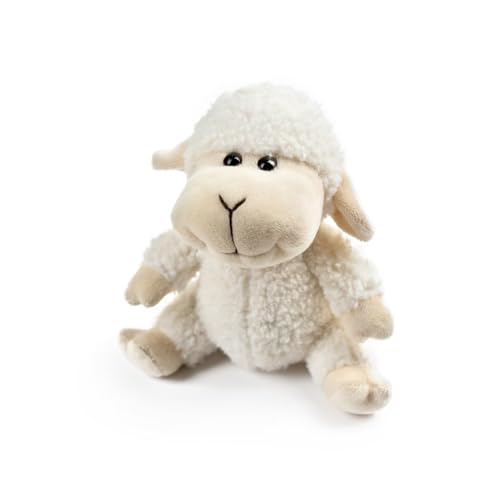 lilizzhoumax Simulation Lamb Plush Toy 13cm/5”, sit Realistic Stuffed Animal Wild Cute Sheep Plush Toy