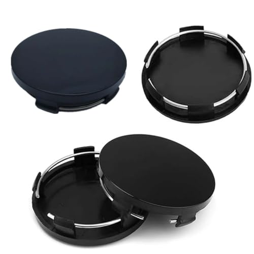 AUEFUDQ 4Pcs Cache Moyeu 60mm Universels - Enjoliveurs Centre de Roue de Voiture en Noir Compatible avec Citroen - Cache Jante pour Accessoires Voitures (OD...