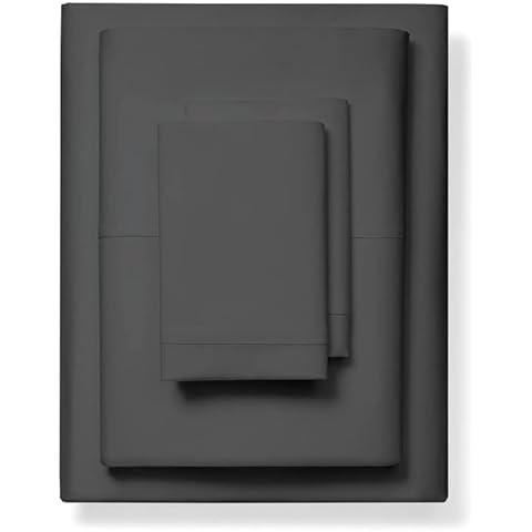 Queen's Linen Microfiber RV Sheet Sets, 48x75 3/4 Full Bunk, Dark Grey Bed Sheets for Campers, RV's & Travel Trailers Fit Mattress up to 8 Inch Deep Cover