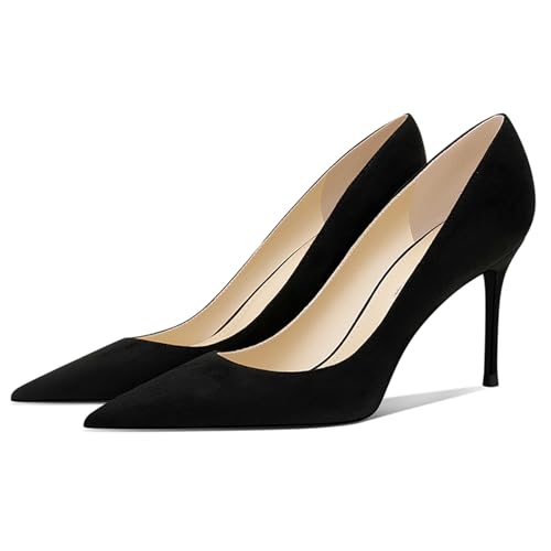 Image of Women's Pointed Toe Stiletto High Heel Pumps 3.15IN Slip-On Party Wedding Evening Shoes