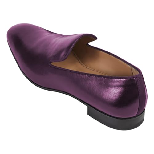 FSJ Men's Classic Slip-On Dress Loafers Sleek Leather Comfort Cushioned Insole Minimalist Casual Formal Shoes Size 4-16 US3