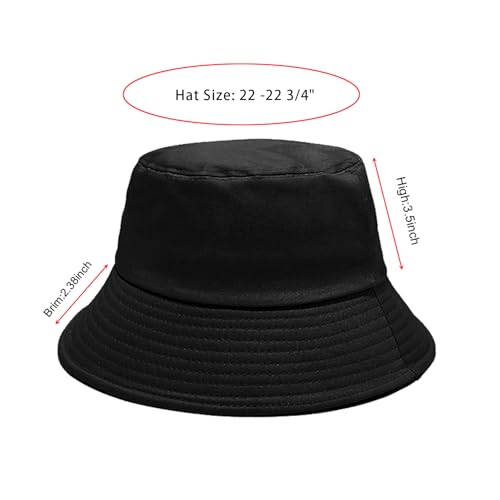 Image of PFFY Reversible Bucket Hat for Women Men Summer Cotton Fishing Sun Beach Cap Red