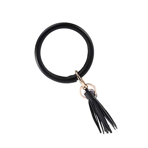 HEALLILY Sleutelhanger Armband Lederen Polsbandje Sleutelhanger Lederen Bangle Armband O Ring Sleutelhangers voor… - Image 4