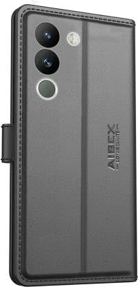 Image of AIBEX Compatible for Oppo A79 5G Flip Cover Leather Finish | Inside TPU with Card Pockets | Wallet Stand | Complete Protection Flip Case - Black