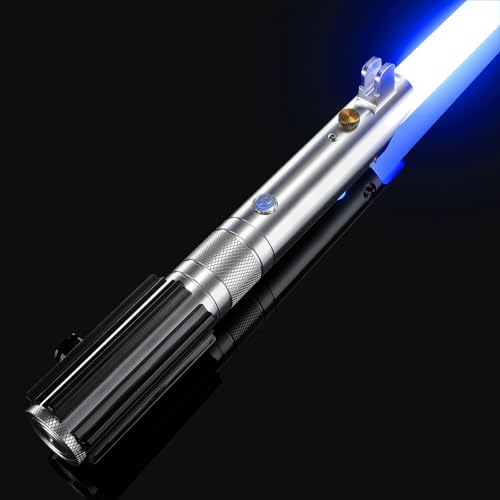 BSTSABER Upgrade App Control ANK Lightsaber, Smooth Swing 16 Sets Sound Effects 3 Light Effects and 16 Colors Change, Metal Dueling Light Saber for Adults Kids Cosplay Gift (RGB-ANK)