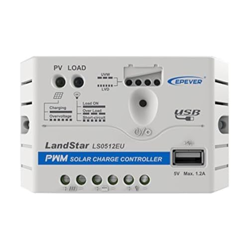 EPEVER PWM LS1012EU 10A 12V Regulador de Carga Controlador de Carga Solar con Conector USB