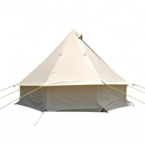 Spacious 4 Person Yurt Tent with Stove Jack, 4-Season Glamping Bell Tent, Waterproof 210D Oxford Cloth, for Family Camping & Outdoor Parties, 9.8x9.8x6.6 FT