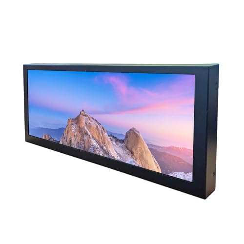 Image of VSDISPLAY 12.3'' Android 11 LCD Monitor 1920x720 IPS Stretched Bar LCD | Supports USB Auto Copy Autoplay,Video Output