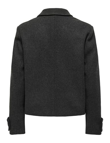 ONLY Damen Mantel ONLFREJA Life Short DB Jacket OTW NOOS 15320983,Dark Grey Melange,M
