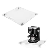 Matériaux de haute qualité : le plateau coulissant pour machine à café est fabriqué en acrylique transparent, offrant stabilité et légèreté. Le design simple et élégant s'intègre parfaitement dans n'importe quel salon ou bureau