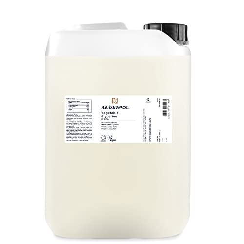Naissance Glicerina Vegetal Liquida Pura (No. 806) 5 Litros - Hidratante Natural Para Cabello, Piel, Cuerpo Sin Fragancia – Ideal Para Jabones, Base Cosmetica Manualidades Caseras – Vegana Alimentaria
