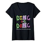 Womens Ding & Dong My Halloween Doorbell Costume V-Neck T-Shirt